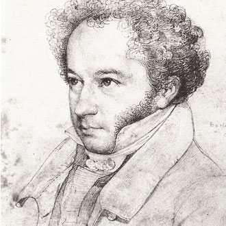 David Ferdinand Koreff (*1783), Naturarzt (und heutzutage Promi-Arzt), ist ein literarischer Freund und Serapionsbruder von E.T.A. Hoffmann. [Wilhelm Hensel]