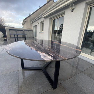 plateau table extérieure en ceramique 4D 