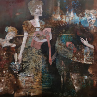Maria Wirth - Ahnen, 200 x 150cm, Öl auf Leinwand, 2022