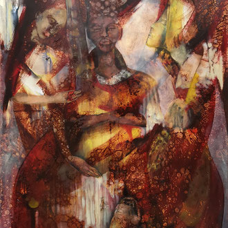 Maria Wirth - Drei Lebensalter, 150 x 110cm, Öl auf Leinwand, 2023