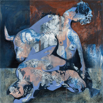 Maria Wirth - Minotaura, 130 x 130cm, Öl auf Leinwand, 2021