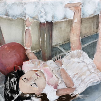 Maria Wirth - Ruth, 29,7 x 42cm, Öl auf Leinen, 2024