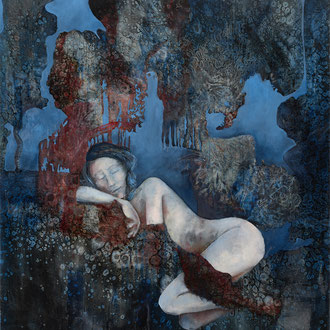 Maria Wirth - Kleine Schläferin, 170 x 140cm, Öl auf Leinwand, 2023