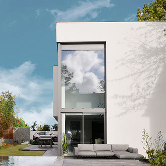 MAISON INDIVIDUELLE - RUEIL MAL MAISON - HAUTS DE SEINE_BRIQUES ECOLOGIQUES ET ENDUIT BLANCHE 