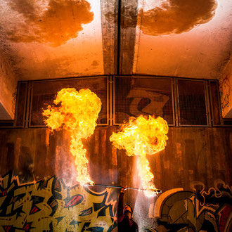 Feuerspucker Erlangen bei Nürnberg