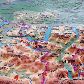 Reliefkarte Österreich, 220 x 120, Detail