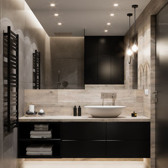 Projekt wnętrza nowoczesnej łazienki