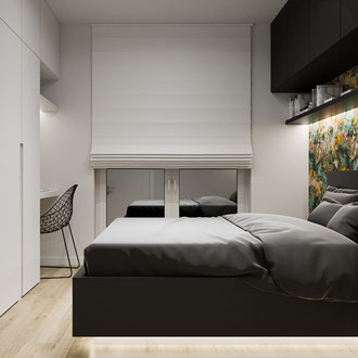 Projektowanie wnętrz Dobczyce, projekt sypialni