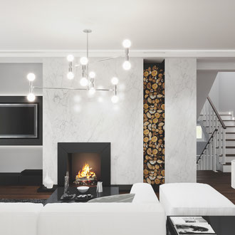 Projekt nowoczesnego salonu w Krynicy Zdrój