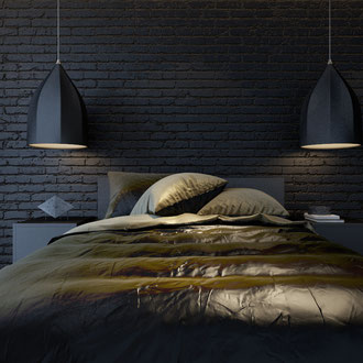 Projekt wnętrza męskiej sypialni