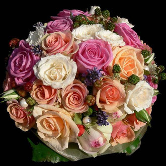 Brautstrauß bunte Rosen