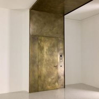 Metall putz gold bronze silber rost küche Keuken wohnen wonen statement charakter interior architektur luxus elegant robust wohnzimmer extra