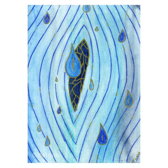 L or bleu - la petite collection -peinture de Lorina