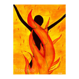Flammes de Vie - peinture de Lorina