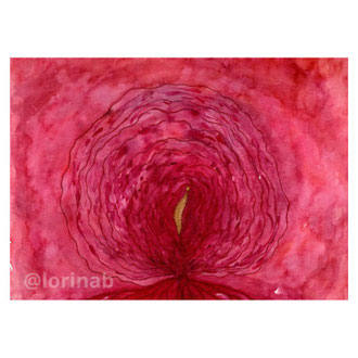 Vulve d'or - hiver - peinture de Lorina