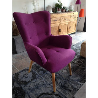 fauteuil couleur prune