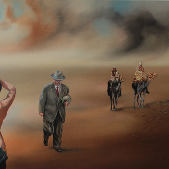 Genia Chef, Meeting wit the Avantgarde, 100 x 140 cm, oil on canvas