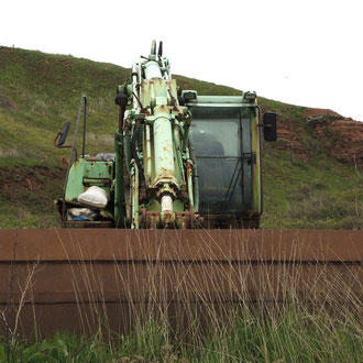 Bagger auf Helgoland