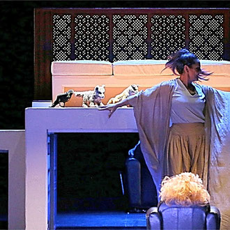 Kalila wa Dimna. Opéra en arabe et français. Création mondiale au Festival d’Aix-en-Provence 2016. Direction Zied Zouari. Mise en scène Olivier Letellier. Décors Charbeau Casaban. Solistes: Ranine Chaar, Mohamed Jebali, Reem Talhami, Jean Chahid.