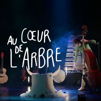 Scénographie de AU coeur de l'arbre. Agnes et jo Doherty. Scénographie Philippe Casaban et Eric Charbeau