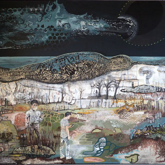 „Schöne neue Welt“  Acryl auf Leinen 130x90   2021