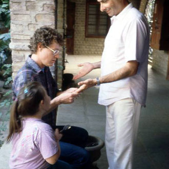 Donald Mahler & David observed by Freiny Eastman at Meherabad. Photo courtesy of Raine Eastman-Gannett