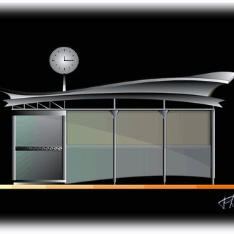 TEC / Projet d'abribus © Fernand Flausch / Chris Renault 1999/2000