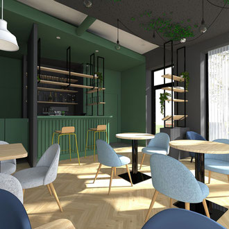 CREATION D'UN CAFE ET PETITE RESTAURATION - Lionel CERTIER - Architecte d'intérieur à Strasbourg