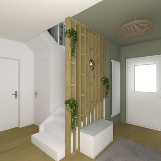 RENOVATION ET DECORATION ENTREE ET CLAUSTRA SUR MESURE - Lionel CERTIER - Architecte d'intérieur à Strasbourg