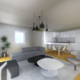 SALON-SEJOUR CONTEMPORAIN - Lionel CERTIER - Architecte d'intérieur à Strasbourg