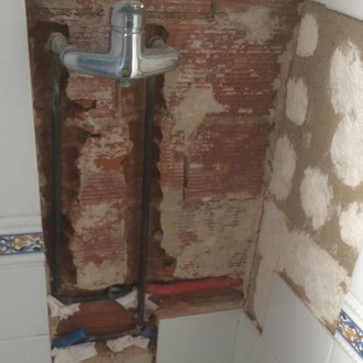 Finding and reparing the leak of the shower