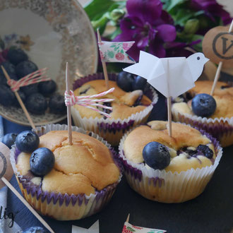 blaubeeren, muffins, blaubeerenmuffins, diy picker, diy dekoration für torte