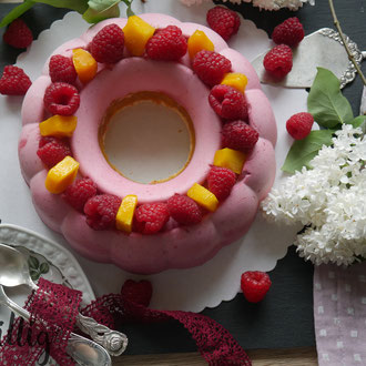 Moussetorte, Mousse, Torte, sommertorte, Sommerrezepte, Sommer Rezept, Mango, Himbeere, 