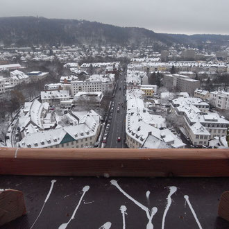 Anflugbrett mit Blick auf die Deutschhausstraße. Foto: Jonas Hagge