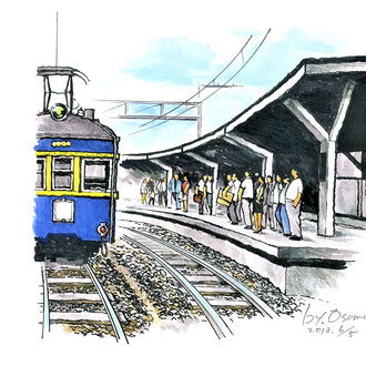 旧池上駅ホーム