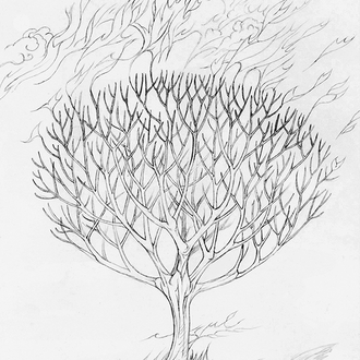 "Fiery world" - Drawing 2