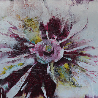 07120018  "Blume abstrakt":  Acryl auf Holz  120 x 80 cm 