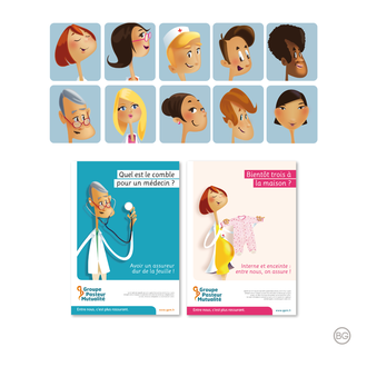 Illustrations vectorielles / Client Groupe Pasteur Mutualité