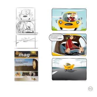 Illustrations vectorielles / Client Mag Taqui Pneu