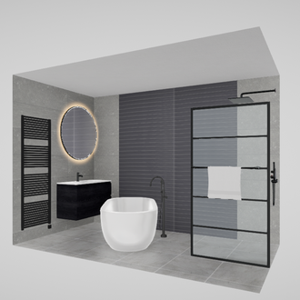 Moderne badkamer 3D