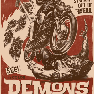 Der isländische Viking Svíðingur Skúmaskot (*ca. 1420) ist der mieseste Drecksack in Blutaxts Gefolge. [Harley Davidson Werbeposter]