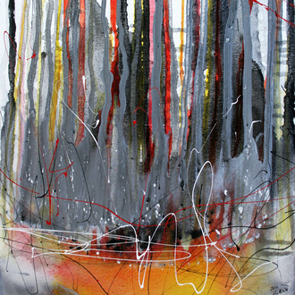electrical storm, 2014, Acryl auf Leinwand, 50x60cm