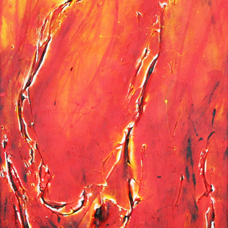 Feuer, 40x80, 2008, Acryl auf Leinwand