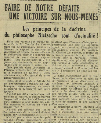 Charles Le Verrier sur Nietzsche