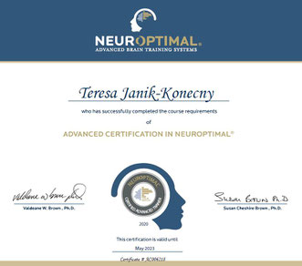 Zertifikat "Advanced Certification in NeurOptimal®"