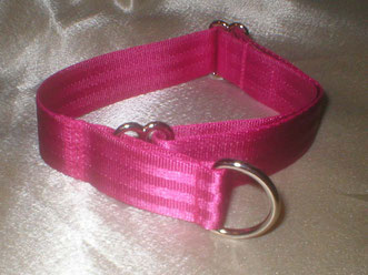 Zugstopp, Halsband, 2,5cm, Gurtband pink