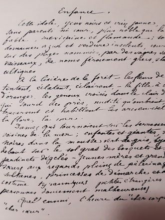 Extrait manuscrit d'Arthur Rimbaud