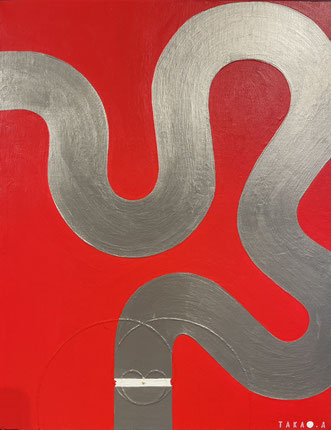 HEBIHANABI S 5   F6   318mm×410mm   2025 Acrylic on canvas