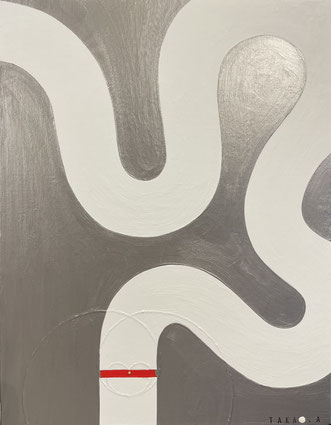 HEBIHANABI S 6   F6   318mm×410mm   2025 Acrylic on canvas