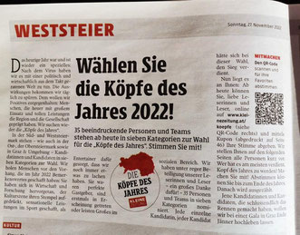 Der Verein Schultüte ist für Ehrung "Köpfe des Jahres 2022" der Kleinen Zeigung in der Kategorie "Soziales Gewissen" der Süd- und Weststeiermark nominiert